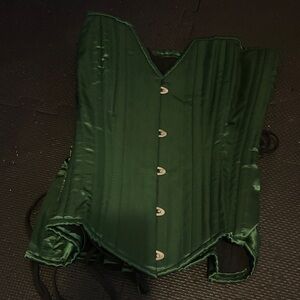 Orchard Closet Green Satin Corset size 26